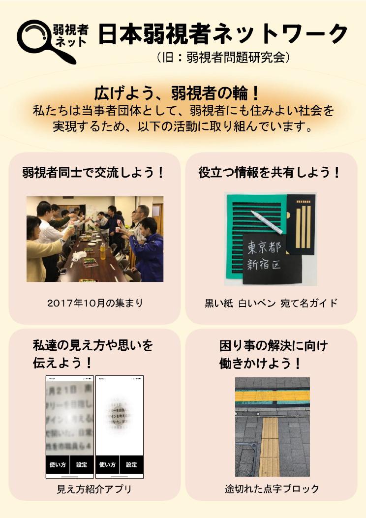 当会の紹介リーフレットの画像（表）